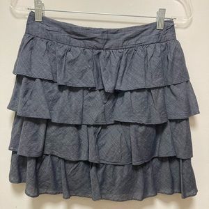 Blue 4-Tiered Ruffled Banana Republic Skirt Size 2